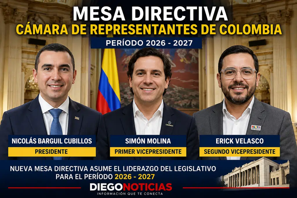 Los integrantes de la Mesa Directiva de la Cámara de Representantes para el periodo 2026-2027