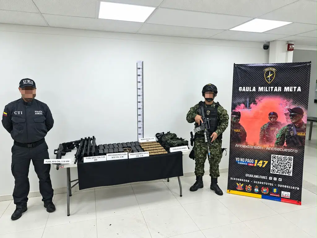 Ejército ubica depósito ilegal de armas, en Puerto Gaitán, Meta